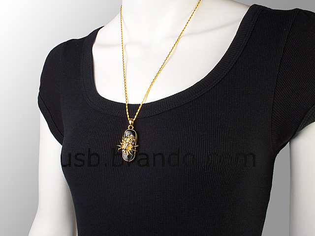 USB Jewel Spider Necklace Flash Drive