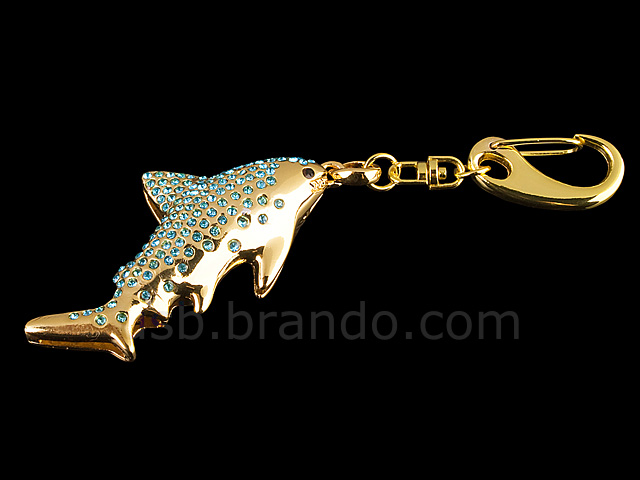 USB Jewel Shark Keychain Flash Drive