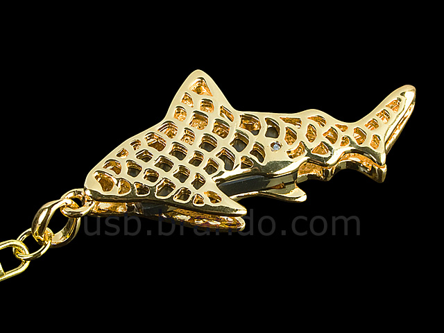 USB Jewel Shark Keychain Flash Drive