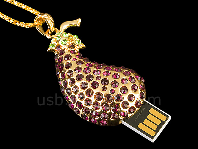 USB Jewel Eggplant Flash Drive