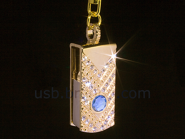 USB Jewel Pendant Keychain Flash Drive