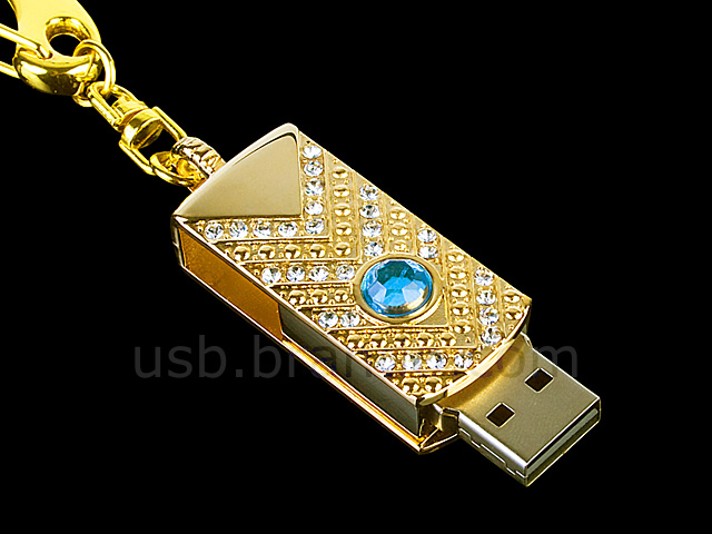 USB Jewel Pendant Keychain Flash Drive