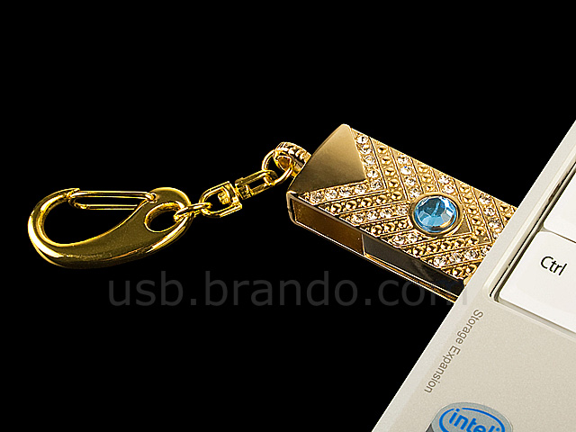 USB Jewel Pendant Keychain Flash Drive