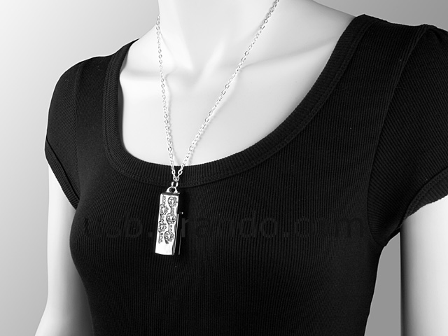 USB Jewel Noble Pendant Necklace Flash Drive