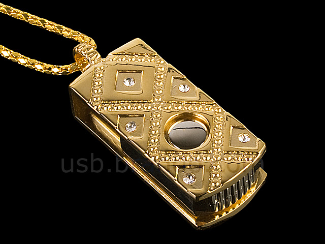 USB Jewel Classical Pendant Necklace Flash Drive