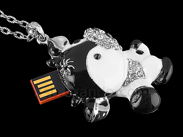 USB Jewel Cow Necklace Flash Drive