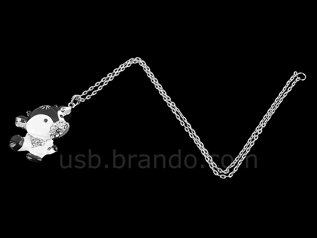 USB Jewel Cow Necklace Flash Drive