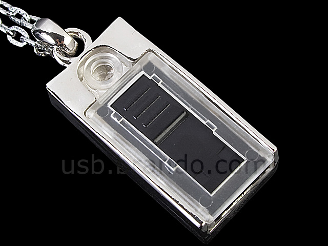 USB Jewel Polished Pendant Necklace Flash Drive
