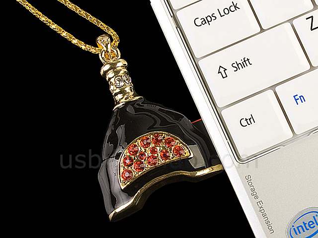 USB Jewel XO Bottle Necklace Flash Drive