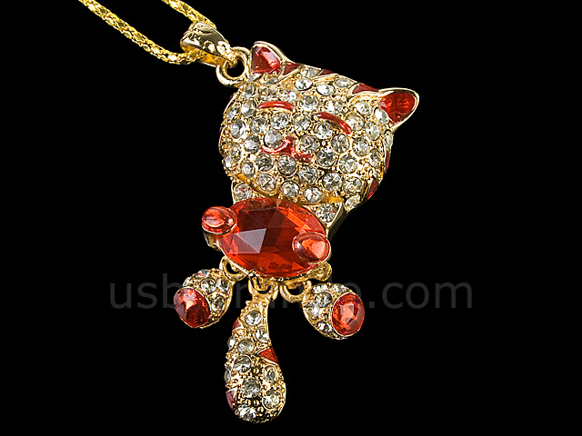 USB Jewel Meow Meow Cat Necklace Flash Drive