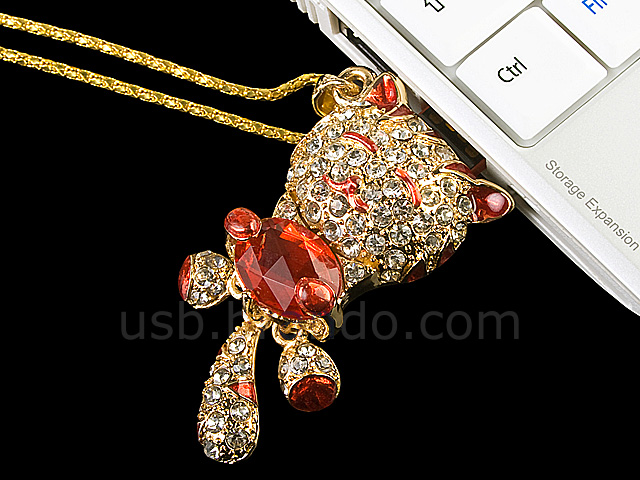 USB Jewel Meow Meow Cat Necklace Flash Drive