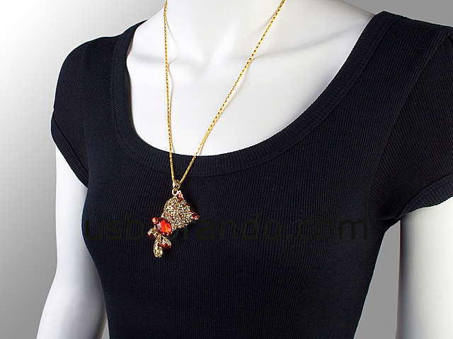 USB Jewel Meow Meow Cat Necklace Flash Drive