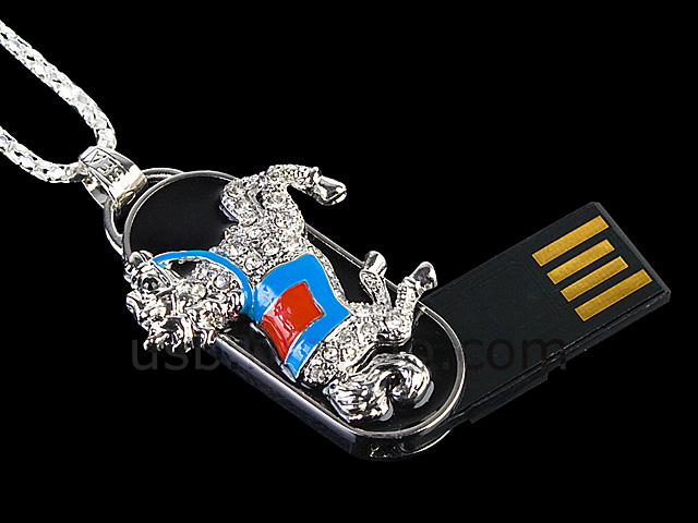 USB Jewel Horse Necklace Flash Drive