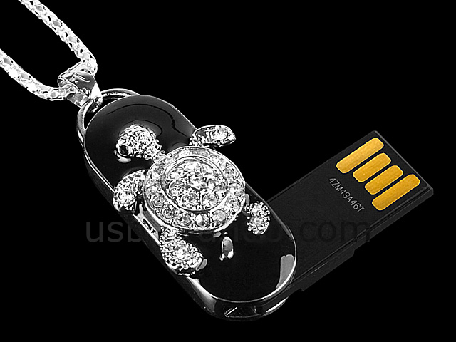 USB Jewel Tortoise Necklace Flash Drive