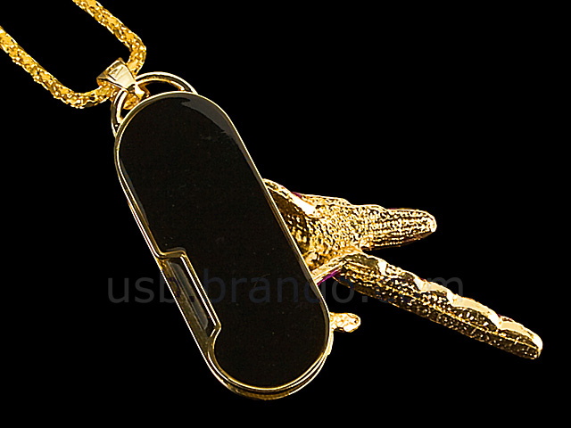 USB Jewel Purple Bird Necklace Flash Drive