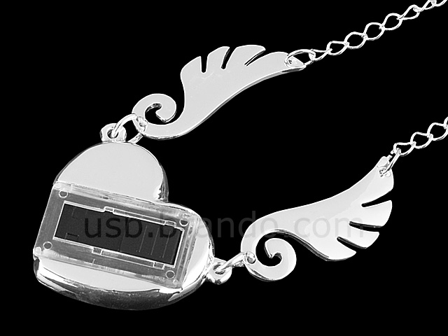 USB Jewel Flying Heart Necklace Flash Drive