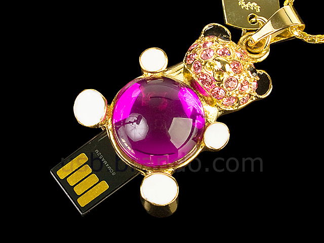 USB Jewel Bear Necklace Flash Drive II