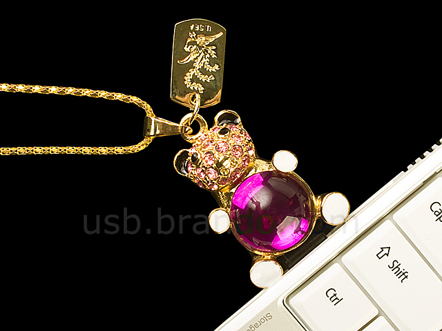 USB Jewel Bear Necklace Flash Drive II