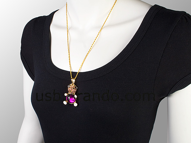 USB Jewel Bear Necklace Flash Drive II