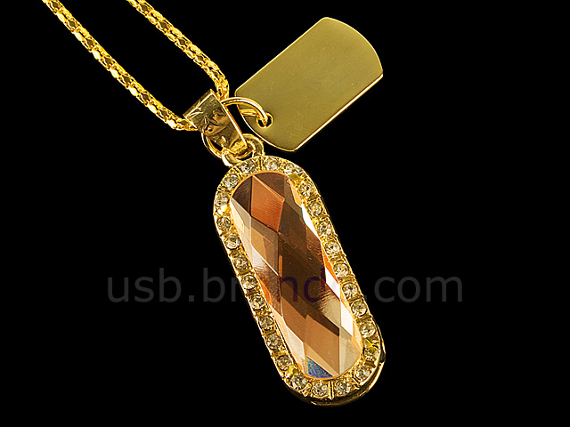 USB Jewel Polished Pendant Necklace Flash Drive II