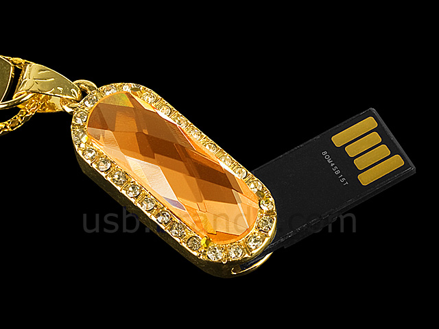 USB Jewel Polished Pendant Necklace Flash Drive II