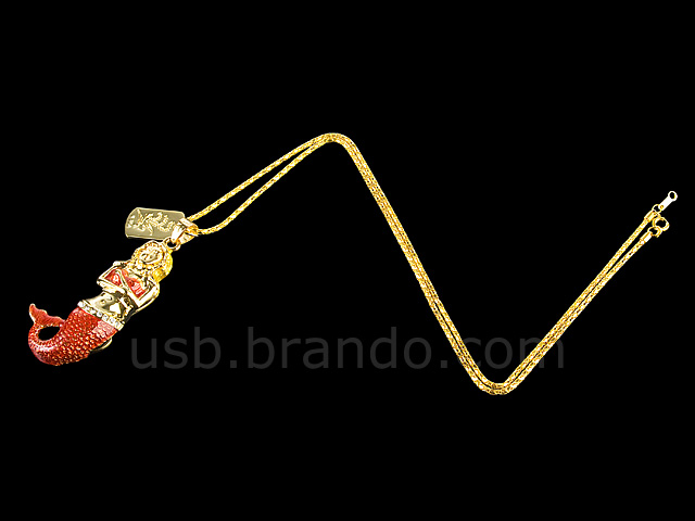 USB Jewel Mermaid Necklace Flash Drive