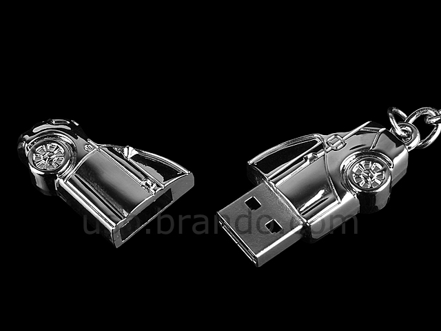 USB Metallic Car Keychain Flash Drive