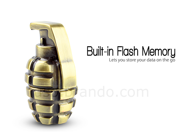 USB Metallic Hand Grenade Flash Drive