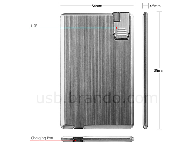 4.5mm Super Slim Portable Battery with Flash Memory