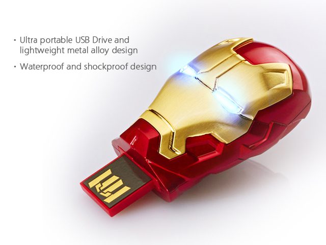 Marvel Iron Man 3 ,4GB USB Flash Drive with Keychain Licensed Product 
