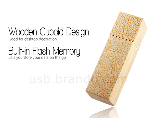 USB Wooden Cuboid Flash Drive
