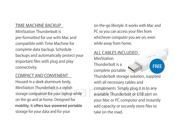 Buffalo™ MiniStation™ Thunderbolt™ USB 3.0 Portable SSD