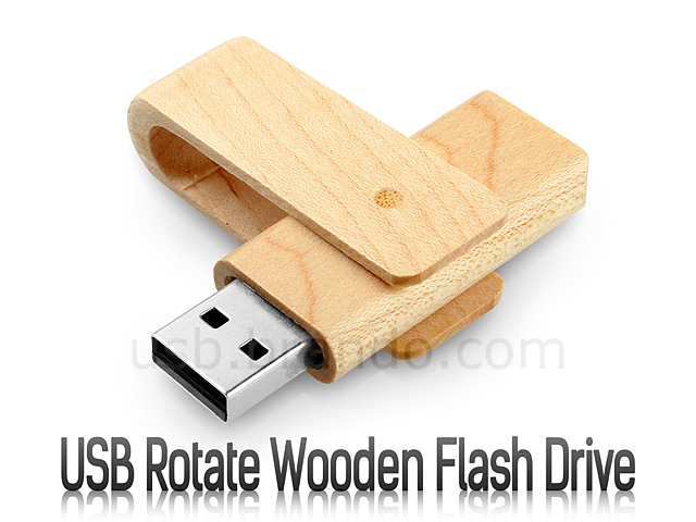 USB Rotate Wooden Flash Drive