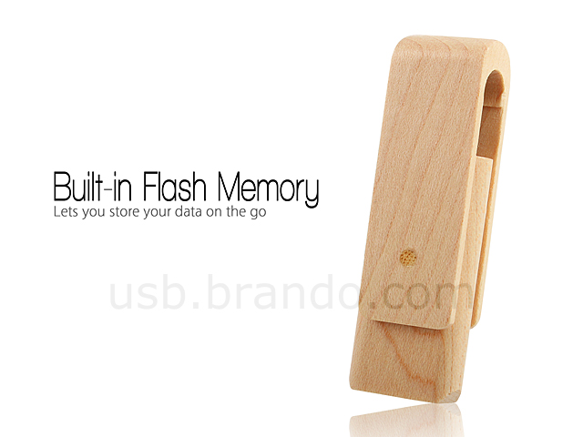 USB Rotate Wooden Flash Drive