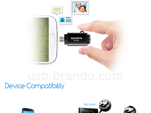 A-Data DashDrive Durable UD320 OTG USB Flash Drive