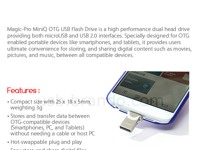 Magic-Pro MiniQ OTG Mini USB Flash Drive