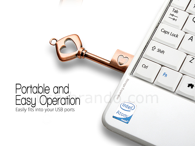 USB Heart Key Flash Drive