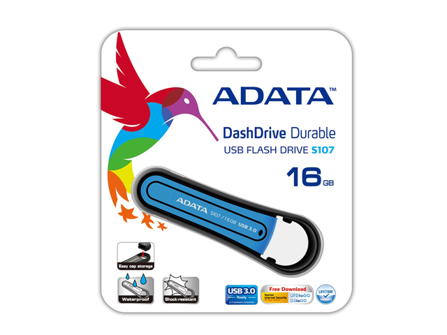A-Data S107 Waterproof and Shock-Resistant USB 3.0 Flash Drive