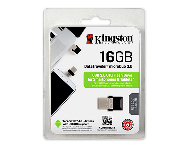 Kingston DataTraveler microDuo OTG USB 3.0 Flash Drive