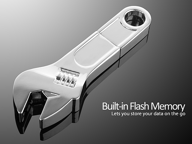 USB Metallic Wrench Flash Drive II