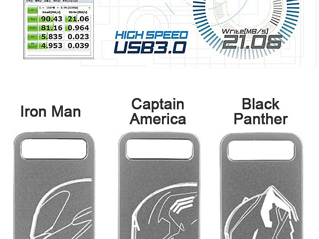 Marvel Series Aluminum USB 3.0 Flash Drive