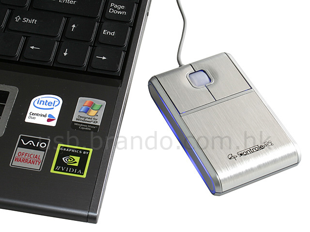 USB Aluminum Flat Mouse