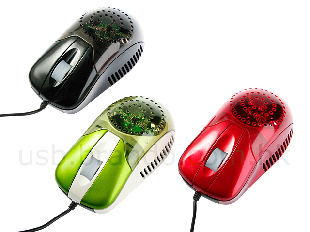 USB LED Message Cooling Fan Mouse