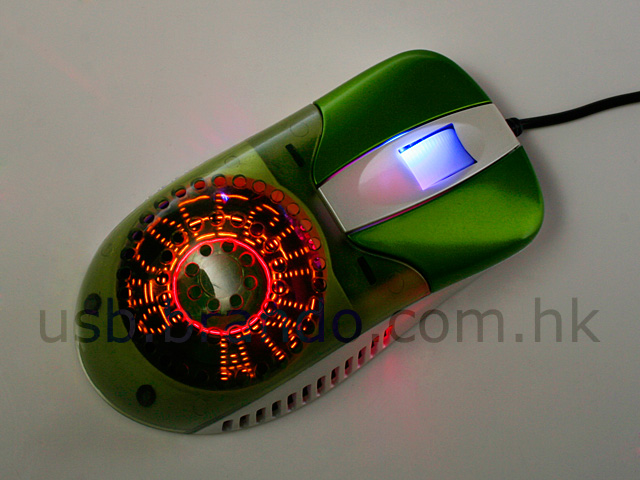 USB LED Message Cooling Fan Mouse