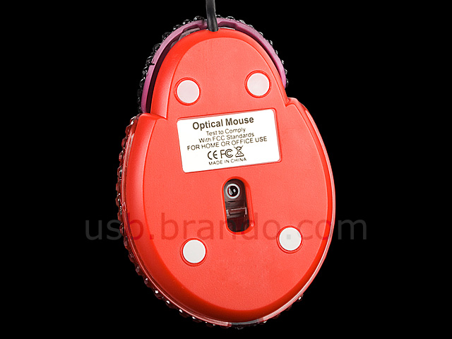 USB Bling Bling Ladybug Optical Mouse