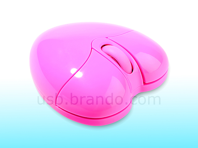 USB Twins Heart Wireless Mouse