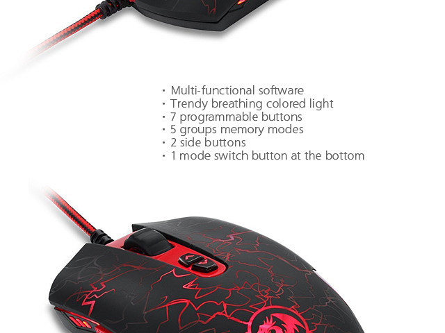 Redargon Lavawolf USB Game Mouse