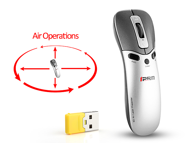 2.4GHz Wireless 6D Air Mouse with Laser Presenter