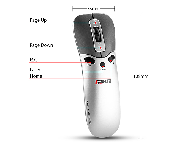 2.4GHz Wireless 6D Air Mouse with Laser Presenter