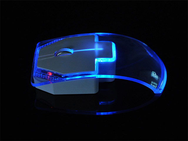 Wireless Transparent Illuminated USB Mouse